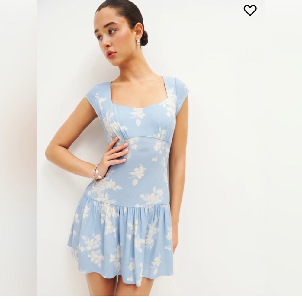 Reformation Olencia Bijou Dress. NWT. Blue and white floral.